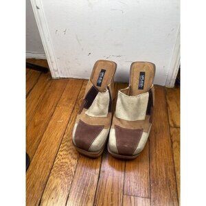 Whimsigoth heritage old money Splash Women's Leather Fashion Footwear Size 7